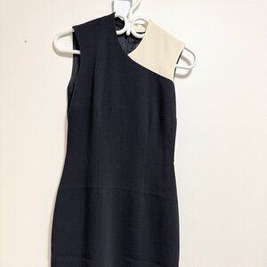 Black dress with white shoulder